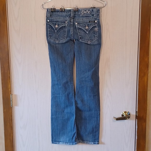 Miss Me Jeans, Size 28, Low-Rise, 30W x 30L, Boot Cut, Bedazzled - Picture 2 of 10